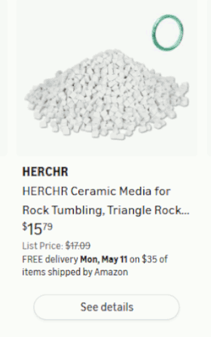 Rock tumbling supplies